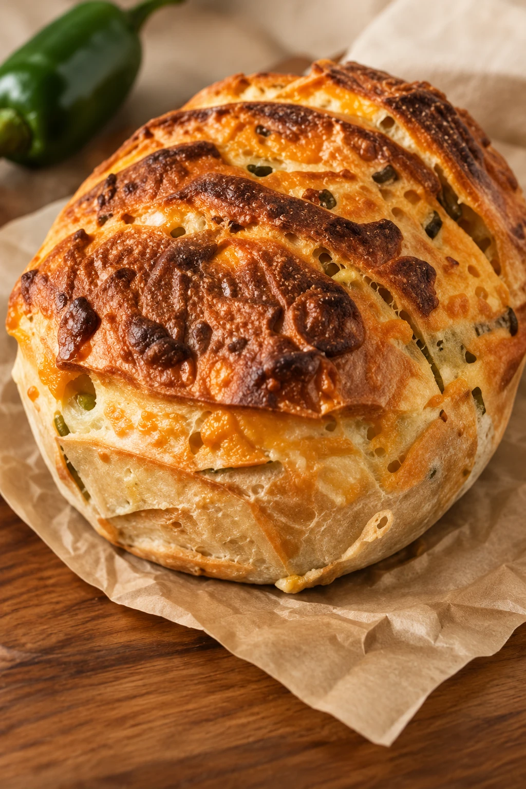Spicy Cheddar and Jalapeño Sourdough
