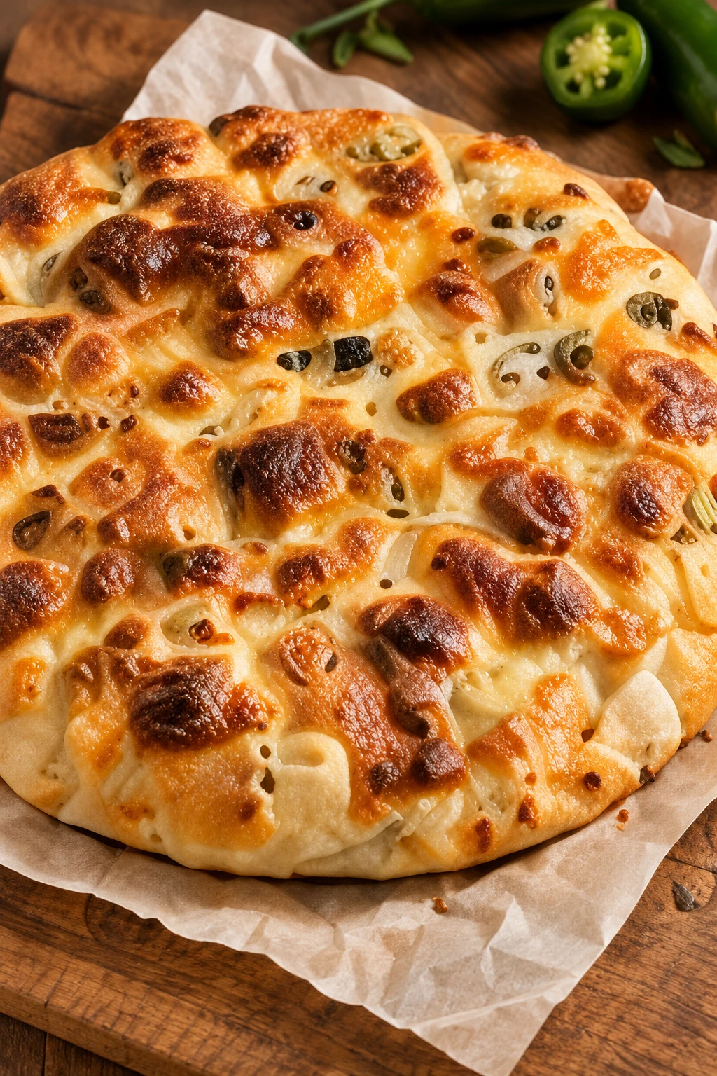 Cheddar and Jalapeño Focaccia